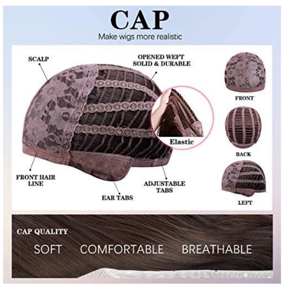 Long Wavy Ombré Brown-Blonde Wig - Picture 6 of 6